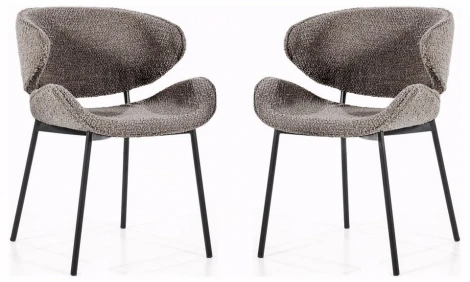 Стул Hesby Haven (комплект 2 шт) светло-коричневый, черный