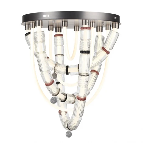 Потолочная люстра светодиодная 5456/80CL темный сатин.никель/терракот/черный LED 80W 4000K COLLIER