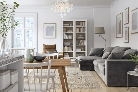 Люстра потолочная Selena 1126/4 E27*60W White/Gold