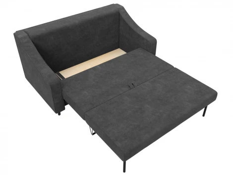 Диван прямой Лига-071 (ЛДСП,Брус,Фанера/Дерево/Велюр/Темно-серый) Лига Диванов 129779