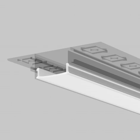 Рассеиватель для профиля 61×14 белый, 10 м Maytoni 642015