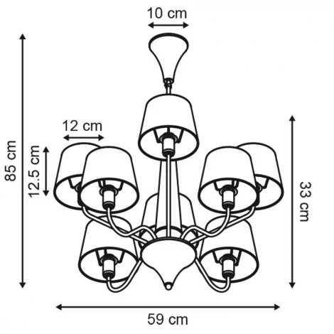 Подвесная люстра Arte Lamp Gracia A1528LM-8WH