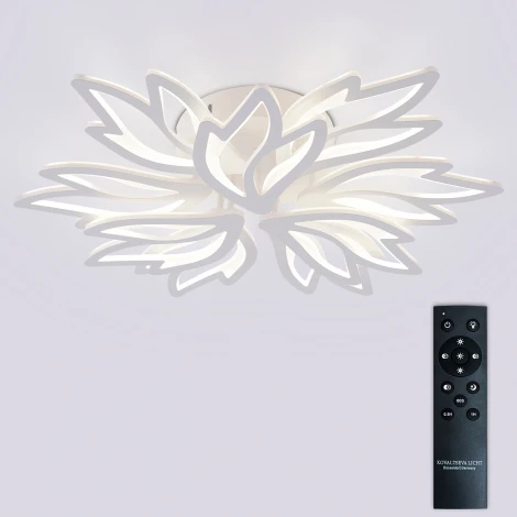 Потолочная люстра светодиодная с пультом ДУ 180W, белый, LED Natali Kovaltseva Rif LED LAMPS 81118/7C