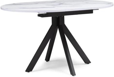 Деревянный стол Woodville Бетина мрамор белый / черный 504210