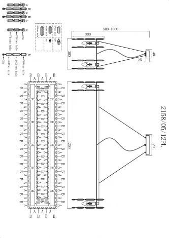 Подвесная большая люстра Legacy 2158/05/12PL (220V, хрусталь, на тросе)