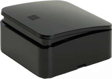 Выключатель одноклавишный с подсветкой (черный) Stekker София 49292