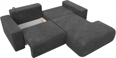 Диван угловой Лига-036 НПБ Классик правый угол Лига Диванов (Замша) арт.127738