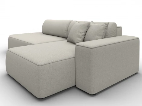 Диван угловой Лига-065 БП угол правый (ДСП,Рогожка/Бежевый) Лига Диванов 134783