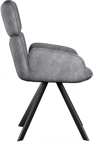 Стул DikLine 501 поворотный SB6 св.сер, ножки черные арт.00-00076324