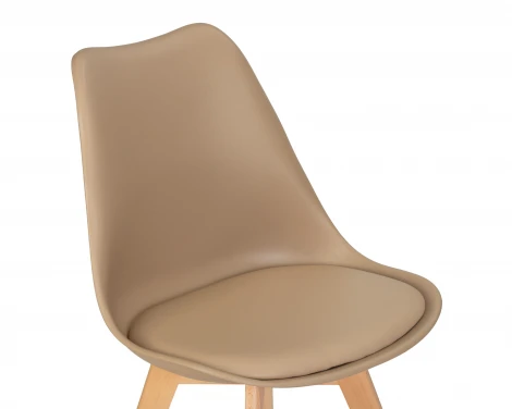 Набор 4 шт стул обеденный DOBRIN JERRY SOFT (ножки светлый бук, цвет сиденья бежевый (GR-03))