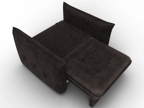 Кресло Лига-100 НПБ (ДСП,Фанера,Велюр/Коричневый) Лига Диванов 136993