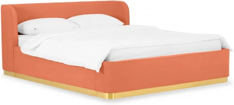 Кровать Vibe 1600 ОГОГО (арт.748479), (Шенилл,Ткань/Оранжевый)
