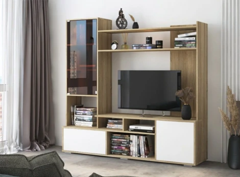 Готовая гостиная Woodville Брия сонома / белый 540625