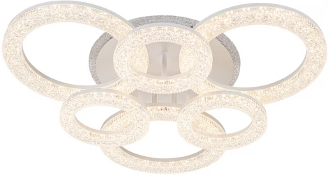 Потолочная люстра Escada Alunit 10281/6LED 182Вт, металл/акрил, белый (регулировка яркости, 220V, пульт управления)