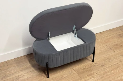 Пуф Винни Mebelson (ДСП,Велюр/Графит) арт.173754,2171