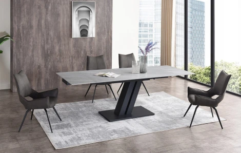 Стол DT9115CL(160) серая керамика/черный, шт