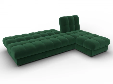 Диван угловой Лига-116 НПБ угол правый (ДСП,ЛДСП,Велюр/Зеленый) Лига Диванов 136953