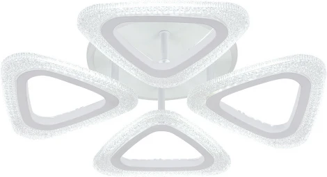 Потолочная люстра светодиодная Escada Candy 10300/4LED BL 45Вт, с ПДУ, металл/акрил, белый/прозрачный