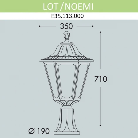 Наземный фонарь Fumagalli Noemi E35.113.000.BXH27 (220V, IP55)