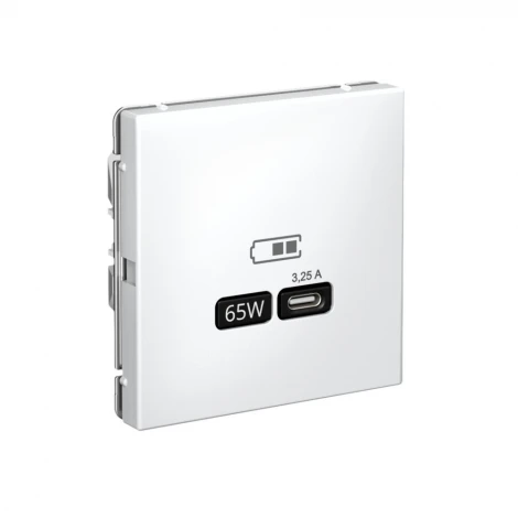 Розетка с быстрой зарядкой USB Type-C 65Вт (лотос) Systeme Electric GAL001327