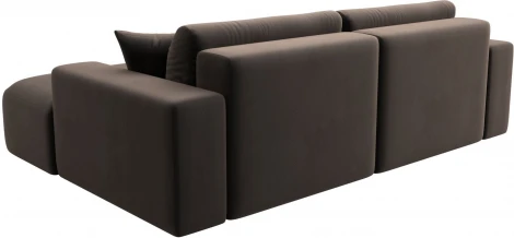 Диван угловой Лига-036 НПБ Классик правый угол (Коричневый/Велюр) Лига Диванов арт.121377