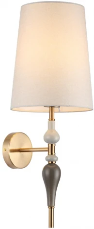 Бра Odeon Light Homi 5040/1W античн.бронза/беж.абажур/металл/керамика E27 1*60W (220V)
