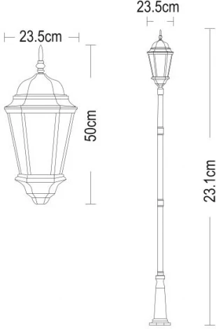 Наземный фонарь Arte Lamp Genova A1207PA-1BN