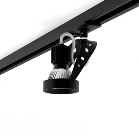 Трековый светильник однофазный 7W 220V Black RAUMBERG 8127Bk (круглые)