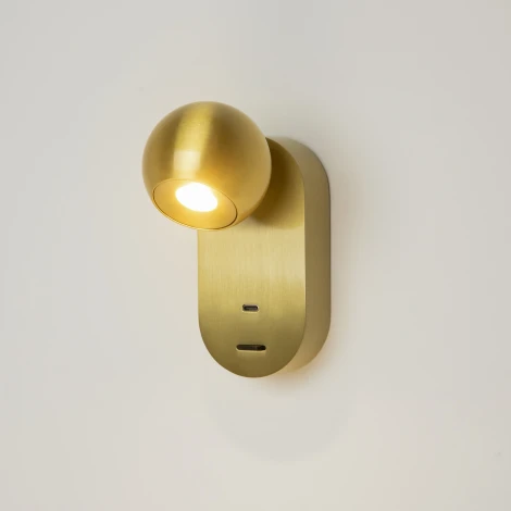 Спот с usb Maytoni Elfin MOD434WL-L5BS3K (LED, 220V, выключатель, шар)