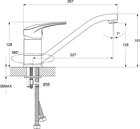 Смеситель Iddis Carlow Plus CRPSB00i05 для кухонной мойки