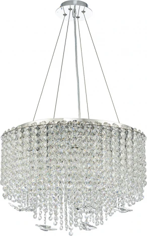 Подвесная люстра (12051/11P Chrome) Indigo Giulietta V000599 (220V, хрусталь, подвески, на тросе, круглые)