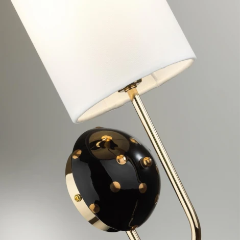 Бра Odeon Light Pollen 5424/1W золотой/черный/белый/металл/керамика/ткань E14 1*40W (220V, круглые)