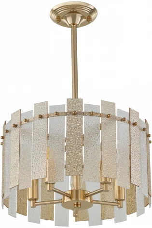 Подвесная люстра хрустальная на штанге Arte Milano Sorrento-2109 372109/5/350/390 GD (220V)