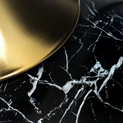 Кофейный столик Angel диам.40см x 55см, чёрный мрамор, металл Bradexhome арт.FR 1029