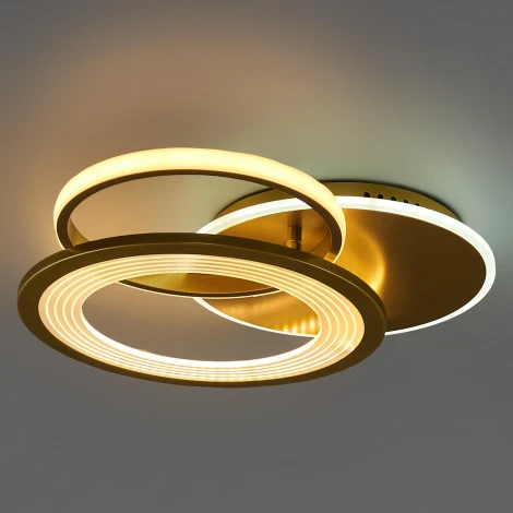 Потолочная люстра светодиодная Saturn 10248/3 LED 73W Gold