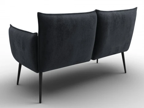 Диван прямой Лига-083 (Фанера/Металл/Велюр/Темно-серый) Лига Диванов 131074