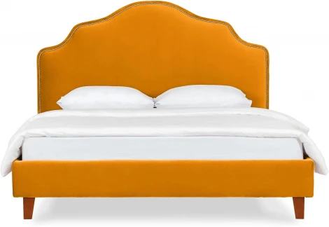 Кровать Queen II Victoria L 1600 ОГОГО (арт.663242), (Ткань/Желтый)