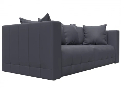 Диван прямой Лига-052 НПБ (ЛДСП,Брус,Фанера/Пластик/Экокожа/Серый) Лига Диванов 129905