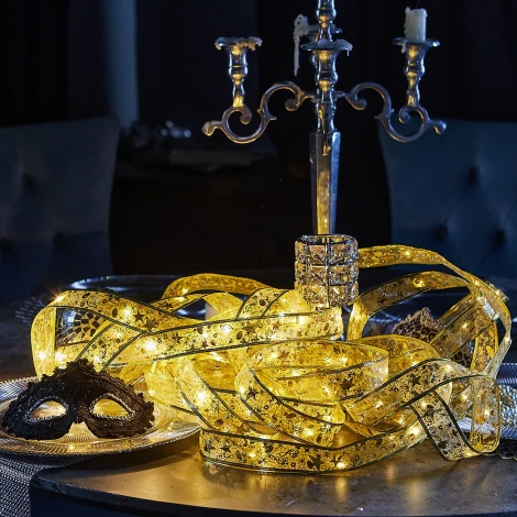 Гирлянда светодиодная «Лента» на батарейках 3AA 10м. 100 светодиодов, теплый белый свет Uniel ULD-S1000-100/SCB/3AA WARM WHITE IP20 RIBBON