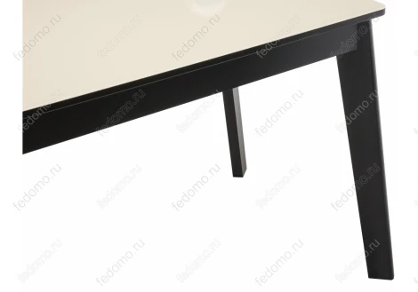 Стеклянный стол Woodville Арья сливочно-кремовый / венге 462407