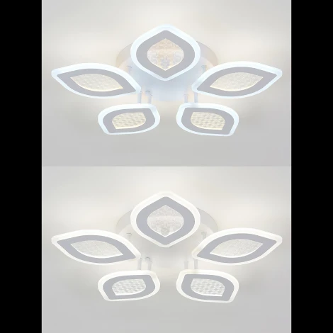 Потолочная светодиодная люстра Natali Kovaltseva LED LAMPS 81167 с пультом ДУ, моб. приложением 100W, белый, LED (регулировка яркости, 220V)