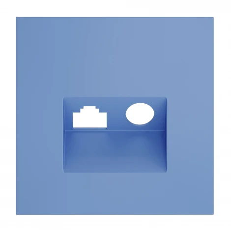 Накладка для розетки TV+RJ45 кат. 6 (деним) Voltum S70 VLS002715