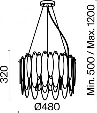 Подвесная люстра Lucrecia FR5217PL-05FG Freya (220V, на тросе, круглые)