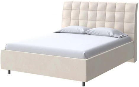 PROxSON Кровать Volumo без основания (Ткань: Велюр Casa Сахарный) 200x200