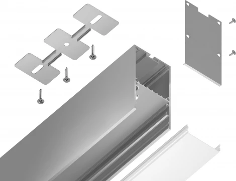 Алюминиевый профиль накладной/подвесной "Profile System" для светодиодной ленты до 32,8мм Ambrella Illumination GP3000AL
