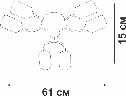 Потолочная люстра на штанге Vitaluce V2822-1/6PL