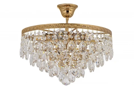 Потолочная люстра на штанге Arti Lampadari Castellana Gold Castellana E 1.3.38.608 G (220V, хрусталь)