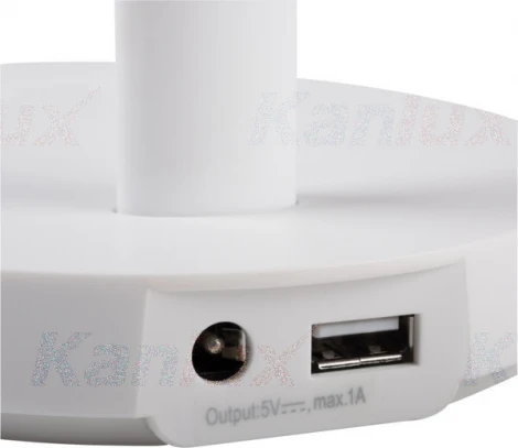 Офисная настольная лампа светодиодныая с регулировкой яркости и USB-портом Kanlux REXAR 33070