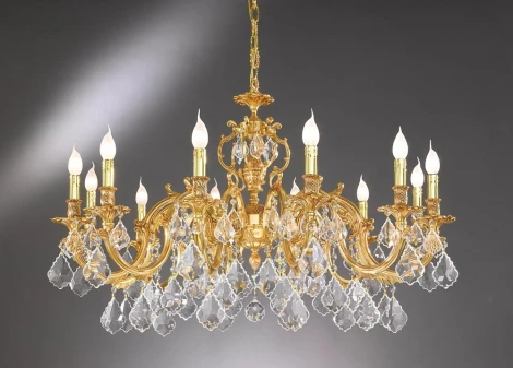 Подвесная люстра Nervilamp 940 940/12 (220V, на цепи, подсвечник, свеча)