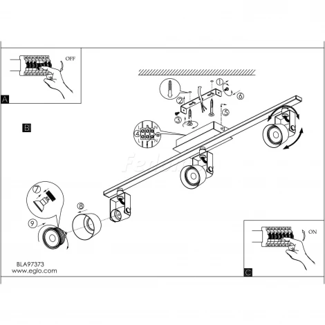 Спот на штанге Eglo Trillo 97373 (LED, 220V, круглые)